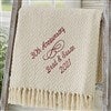 Happy Anniversary Embroidered Afghan - 13892