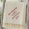 Happy Anniversary Embroidered Afghan - 13892