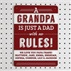 alt='Grandpa's Rules Personalized Street Sign'