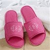 Personalized Waffle Weave Spa Slippers - Pink