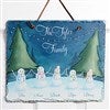 alt='Our Snowman Family Personalized Watercolor Slate Plaque'