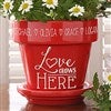 alt='Love Grows Here Personalized Flower Pot'