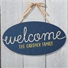 alt='Home Greetings Personalized Oval Wood Sign'