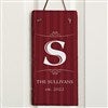 alt='Elegant Monogram Personalized Vertical Slate Plaque'