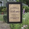 alt='Welcome Personalized Burlap Garden Flag'