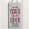 alt='Peace, Joy, Love Personalized Slate Plaque'
