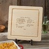 alt='Handwritten Recipe Personalized Maple Leaf Square Cutting Board'