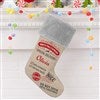 Grey Faux Fur Stocking