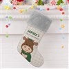 Grey Faux Fur Stocking