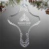 Pmall thumb Personalized Logo Clear Glass Cross Ornament - 22835