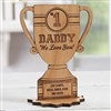 alt='#1 Dad Personalized Trophy Wood Keepsake'