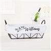 Black Metal Basket with White Liner