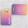 alt='Ombre Name Personalized Luggage Tag 2 Pc Set'