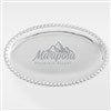 Pmall thumb Mariposa String of Pearls Personalized Logo Oval Serving Tray  - 24276
