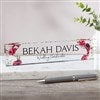 alt='Floral Personalized Acrylic Name Plate'