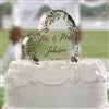 alt='Laurels of Love Personalized Wedding Cake Topper'