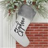 Grey Faux Fur Stocking