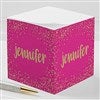 alt='Sparkling Name Personalized Paper Note Cube'
