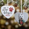 alt='My Heart Belongs To Personalized Pet Heart Ornament'