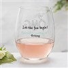 Stemless Wine - Back View