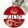 Pmall thumb Personalized Logo Name Red Wood Ornament - 30801