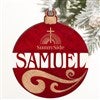 Pmall thumb Personalized Logo Name Red Wood Ornament - 30801