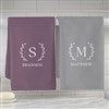 alt='Laurel Initial Personalized Hand Towel'