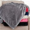 Grey Anniversary Fleece Blanket 