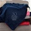 Navy Anniversary Fleece Blanket 