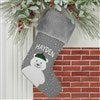 Grey Faux Fur Stocking