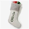 Product Thumbnail Grey Faux Fur Stocking