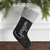 Grey Faux Fur Stocking