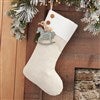 Product Thumbnail Ivory Stocking with Blue Tag