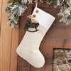 Ivory Stocking with Black Tag