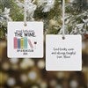Product Thumbnail 2 Sided Metal Square Ornament