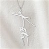 Silver Necklace - Vertical Name