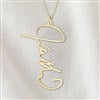 Gold Necklace - Vertical Name