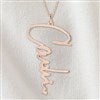 Rose Gold Necklace - Vertical Name