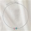Product Thumbnail Silver Anklet - 2 Stones