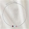 Silver Anklet - 3 Stones