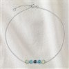 Silver Anklet - 5 Stones