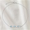 Silver Anklet - 6 Stones