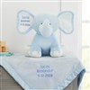 Blue Elephant & Blanket Set
