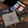 Pmall thumb Personalized Logo Grey Leatherette Poker Chip Set - 34210
