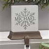 Silver Snowflake Stocking Holder