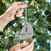 Blue Sailboat Ornament with Hands
