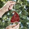 Red Sailboat Ornament with Hands