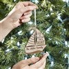 White Sailboat Ornament with Hands