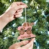 Pink Truck Ornament with Hands
