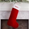Jumbo Red & White Embroidered Christmas Stocking
